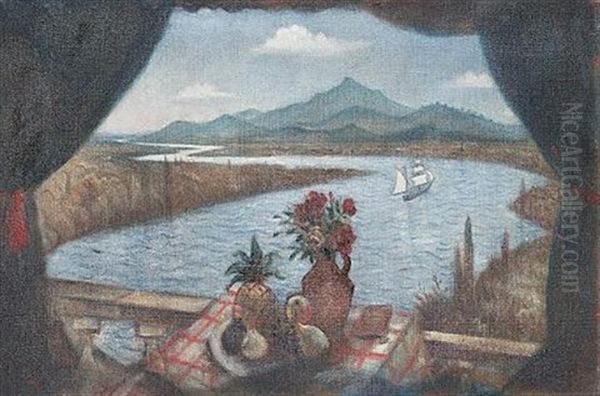 Exotic (+ Another, C.1919, Verso) Oil Painting by Christopher R. Wynne Nevinson