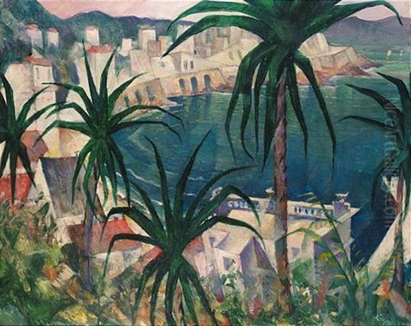La Corniche Oil Painting by Christopher R. Wynne Nevinson