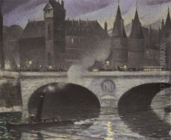 La Conciergerie Oil Painting by Christopher R. Wynne Nevinson