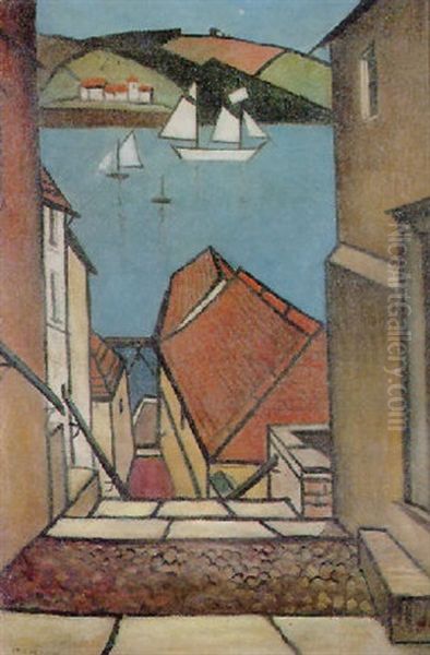 Falmouth Oil Painting by Christopher R. Wynne Nevinson