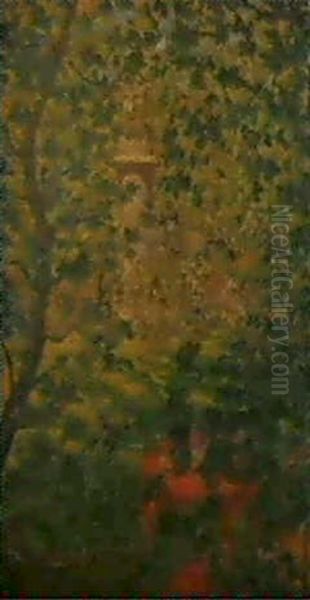 My Garden Oil Painting by Christopher R. Wynne Nevinson