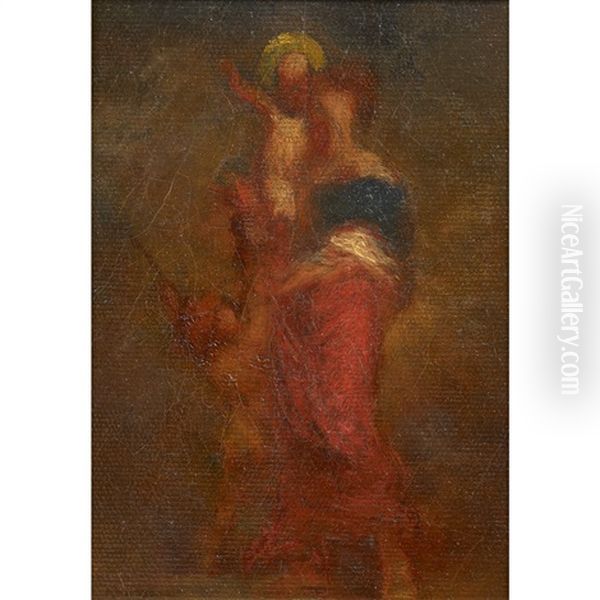 Holy Family Oil Painting by Robert Loftin Newman