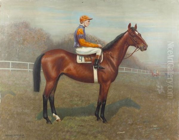 Horse & Jockey Oil Painting by Richard Newton II