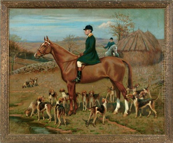 Hunt Scene Oil Painting by Richard Newton II