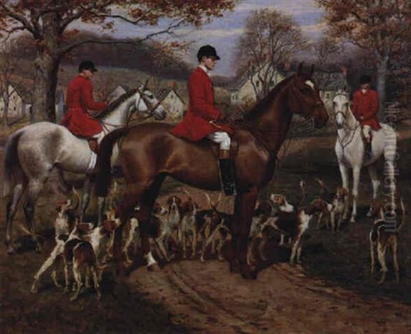 The Meet Oil Painting by Richard Newton II