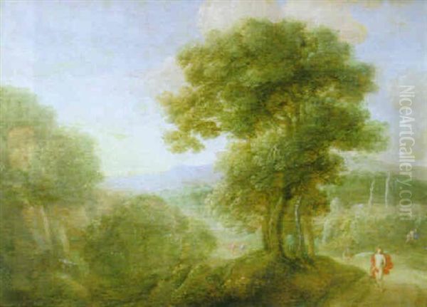 Apollo And Daphne Oil Painting by Gillis Neyts