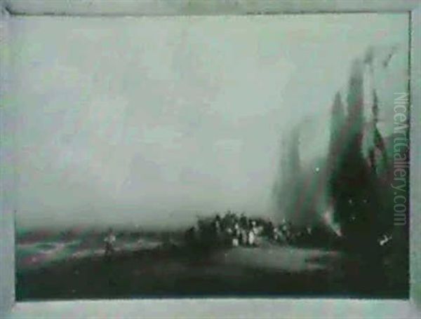 Preparing For A Sea Voyage Oil Painting by George Washington Nicholson