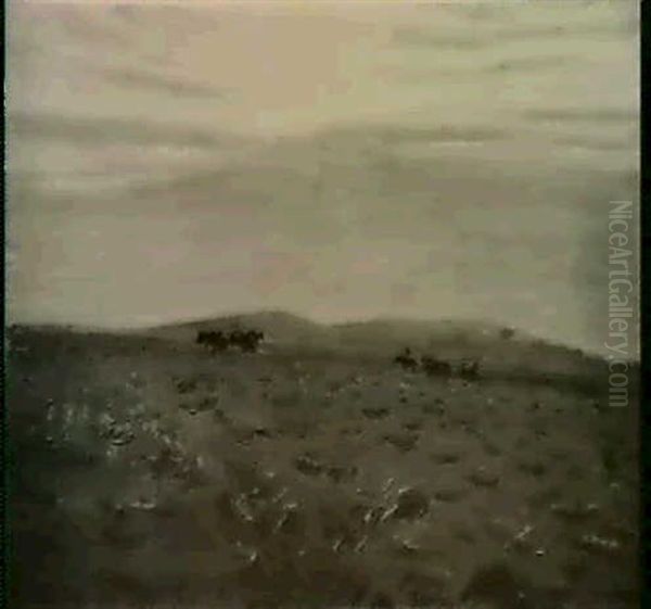 Harvest,evening Oil Painting by William Nicholson