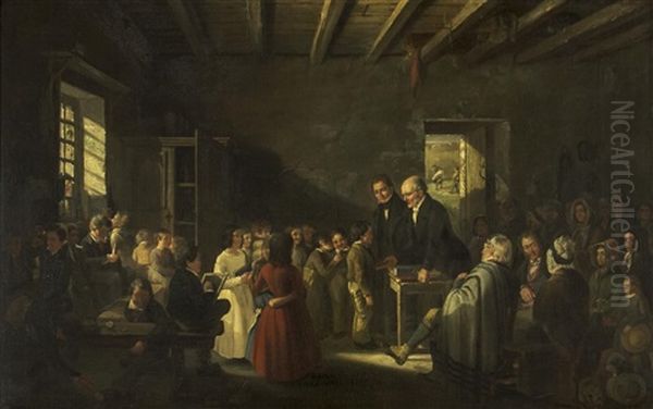 Presentation Day Oil Painting by Erskine Nicol