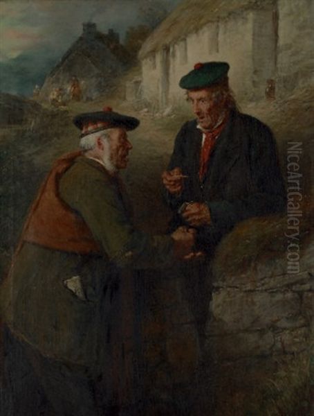 The Two Scotsmen Oil Painting by Erskine Nicol