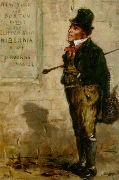The Irish Immigrant Oil Painting by Erskine Nicol