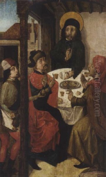 The Supper At Emmaus Oil Painting by Nicolas d' Ypres