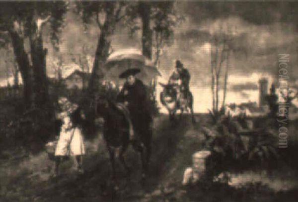 Cura Rural Oil Painting by Vicente Nicolau Cotanda