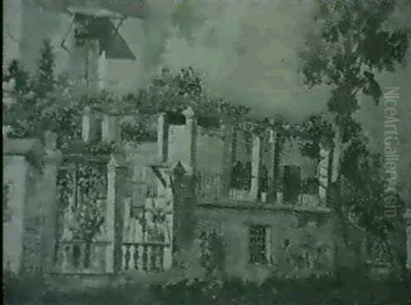 Terraza Oil Painting by Vicente Nicolau Cotanda