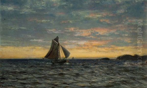 Mot Natten 1929 Oil Painting by Amaldus Clarin Nielsen