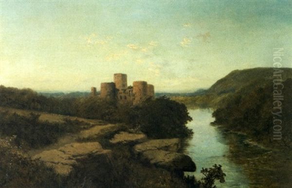 Richmond Castle Oil Painting by Edmund John Niemann