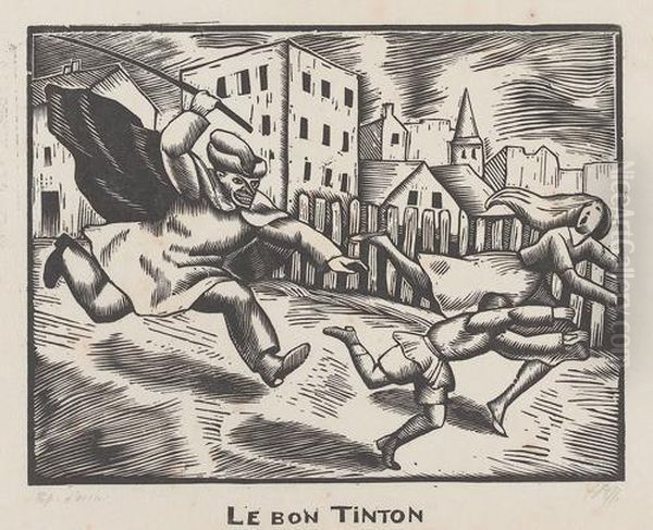 Konvolut. Oil Painting by Henry Bischoff