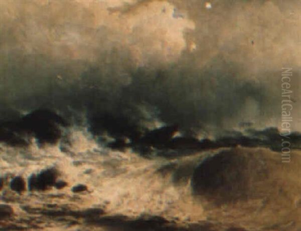 Victim Of The Storm Oil Painting by Edmund John Niemann