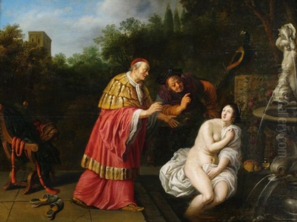 Susanna Und Die Alten Oil Painting by Adriaen van Nieulandt
