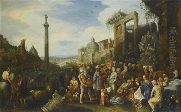 The Adoration Of The Magi Oil Painting by Willem van, the Younger Nieulandt