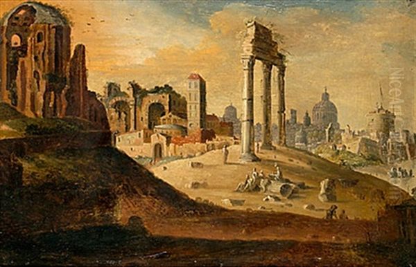 Utsikt Over Rom Oil Painting by Willem van, the Younger Nieulandt