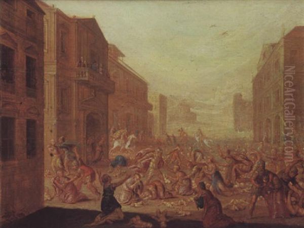 Le Massacre Des Innocents Oil Painting by Willem van, the Younger Nieulandt