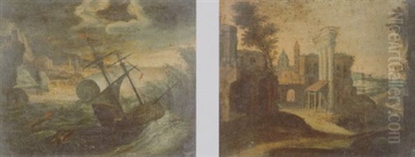 Il Naufragio Di Giona Oil Painting by Willem van, the Younger Nieulandt