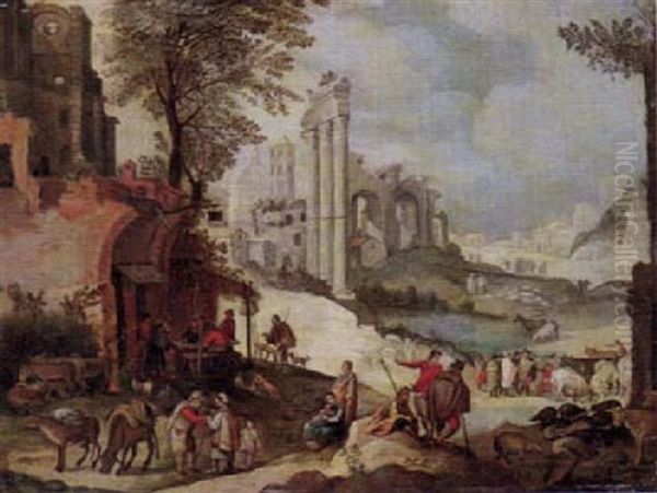 Sudliche Landschaft Oil Painting by Willem van, the Younger Nieulandt