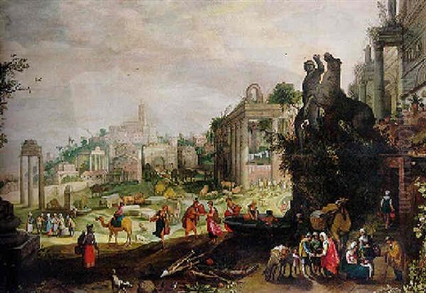 Le Campo Vaccino Oil Painting by Willem van, the Younger Nieulandt