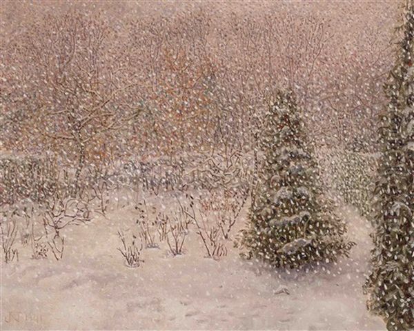 Snow Oil Painting by Jakob Nieweg
