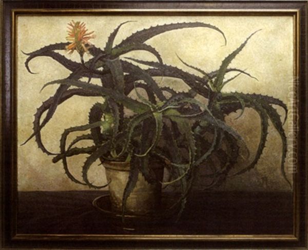 Bluhende Aloe Vera Oil Painting by Jakob Nieweg