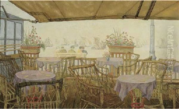 Uitzeilende Vischersvloot Oil Painting by Jakob Nieweg