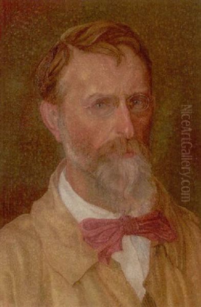 A Self Portrait (aged 44) Oil Painting by Jakob Nieweg