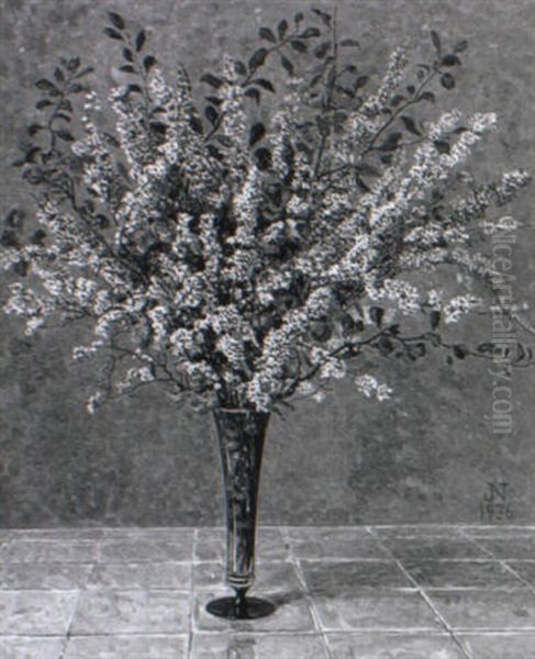 Still Life Of Flowers Oil Painting by Jakob Nieweg