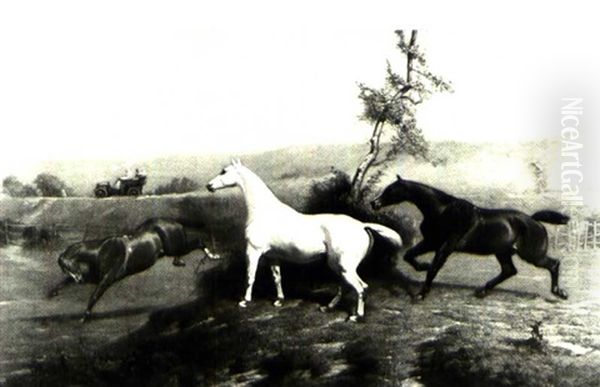 The Gentry's New Horsepower Oil Painting by Basil J. Nightingale