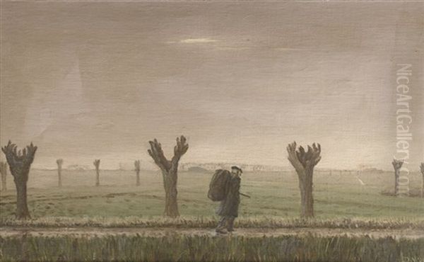 Het Lappenjoodje: The Rag-and-bone Man Oil Painting by Dirk Nijland