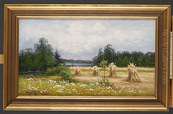 Hoskorden Oil Painting by Johan Severin Nilsson