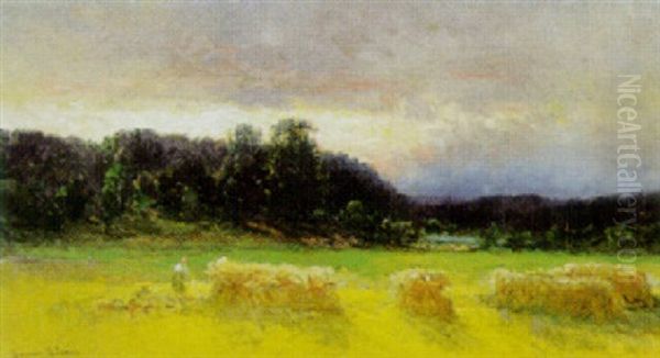 Kvinna I Arbete Med Hoskord Oil Painting by Johan Severin Nilsson