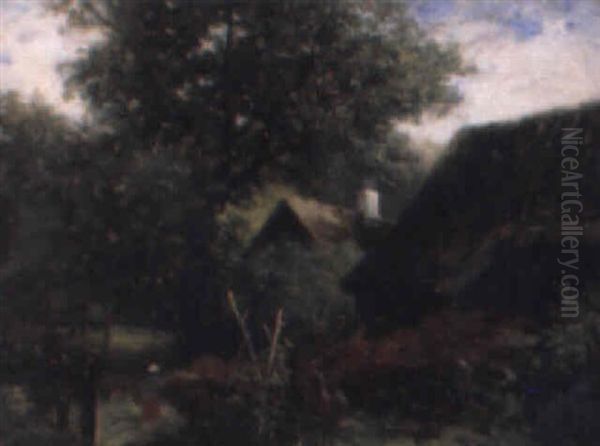 Hallandskt Landskap Oil Painting by Johan Severin Nilsson