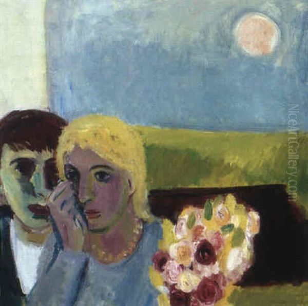 Sorg Oil Painting by Nils Nilsson