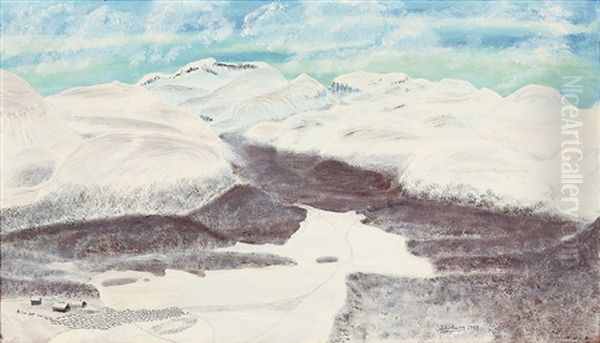 Lapland Near Kebnekaise Oil Painting by Nils Nilsson-Skum