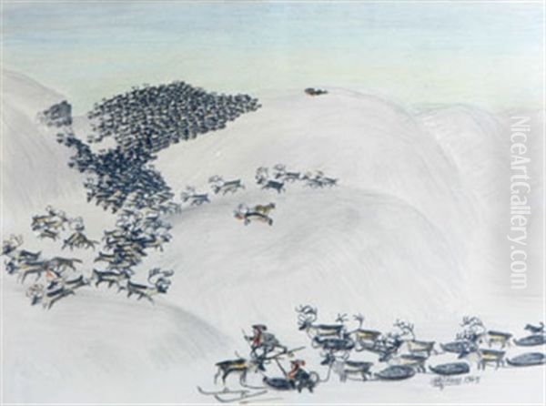 Riven Ren Oil Painting by Nils Nilsson-Skum