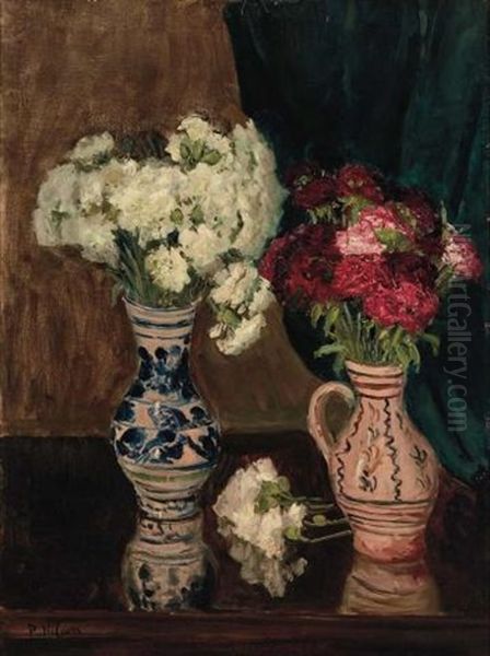 Two Bouquets Oil Painting by Petr Alexandrovich Nilus