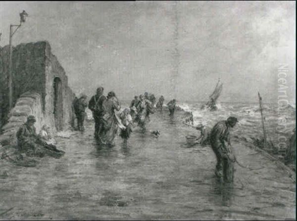 Entering The Harbour Largo Oil Painting by Pollock Sinclair Nisbet