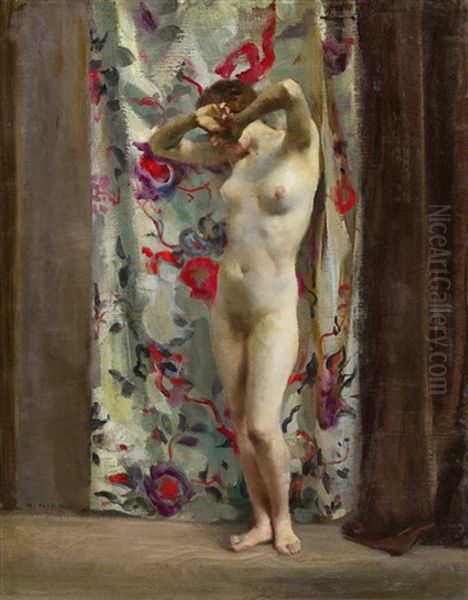 Stehender Akt Oil Painting by Rudolf Nissl