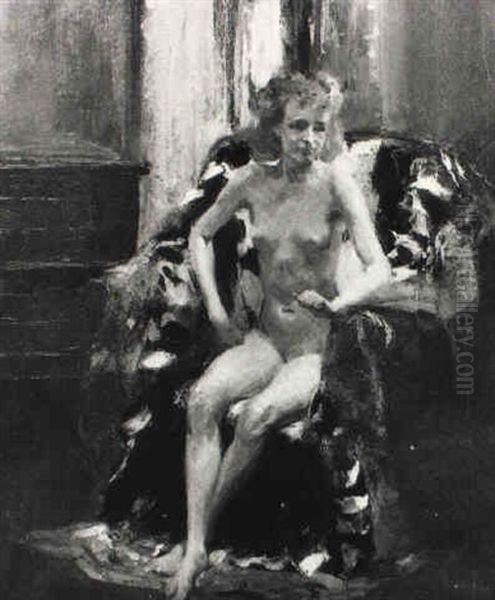 Junges Madchen (akt) Oil Painting by Rudolf Nissl