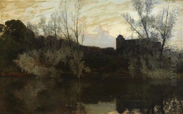 Prestonkirk, Evening Oil Painting by Robert Noble