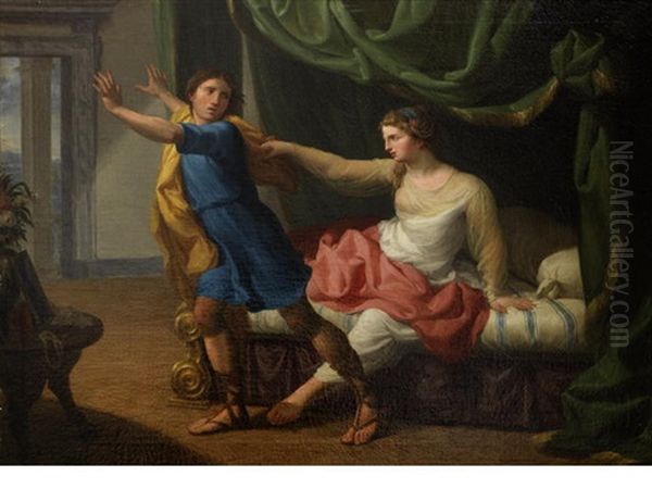 Joseph And Potiphar's Wife Oil Painting by Bernardino Nocchi
