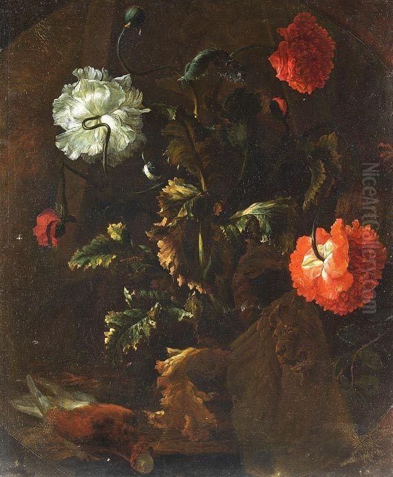 Blumenstillleben Oil Painting by Abraham Bisschop Dordrecht