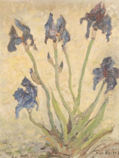 Stillleben Mit Lilien Oil Painting by Frans Francois Pierre Emile Nocker